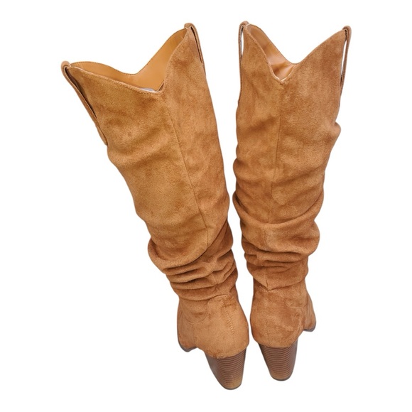 My Soft Suede Tan Knee-High Boots - Picture 2 of 12